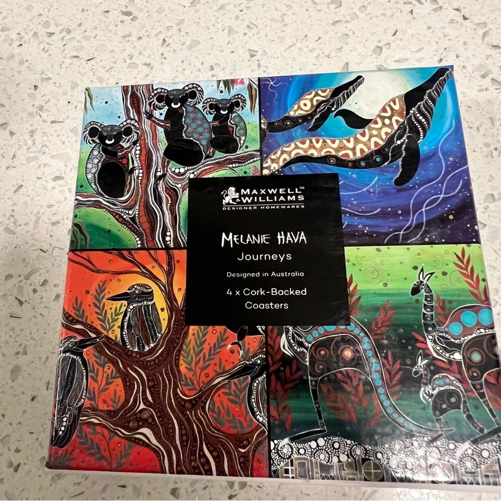 MELANIE HAVA Aboriginal Australian Art Coaster Set by MAXWELL & WILLIAMS - Picture 9 of 11